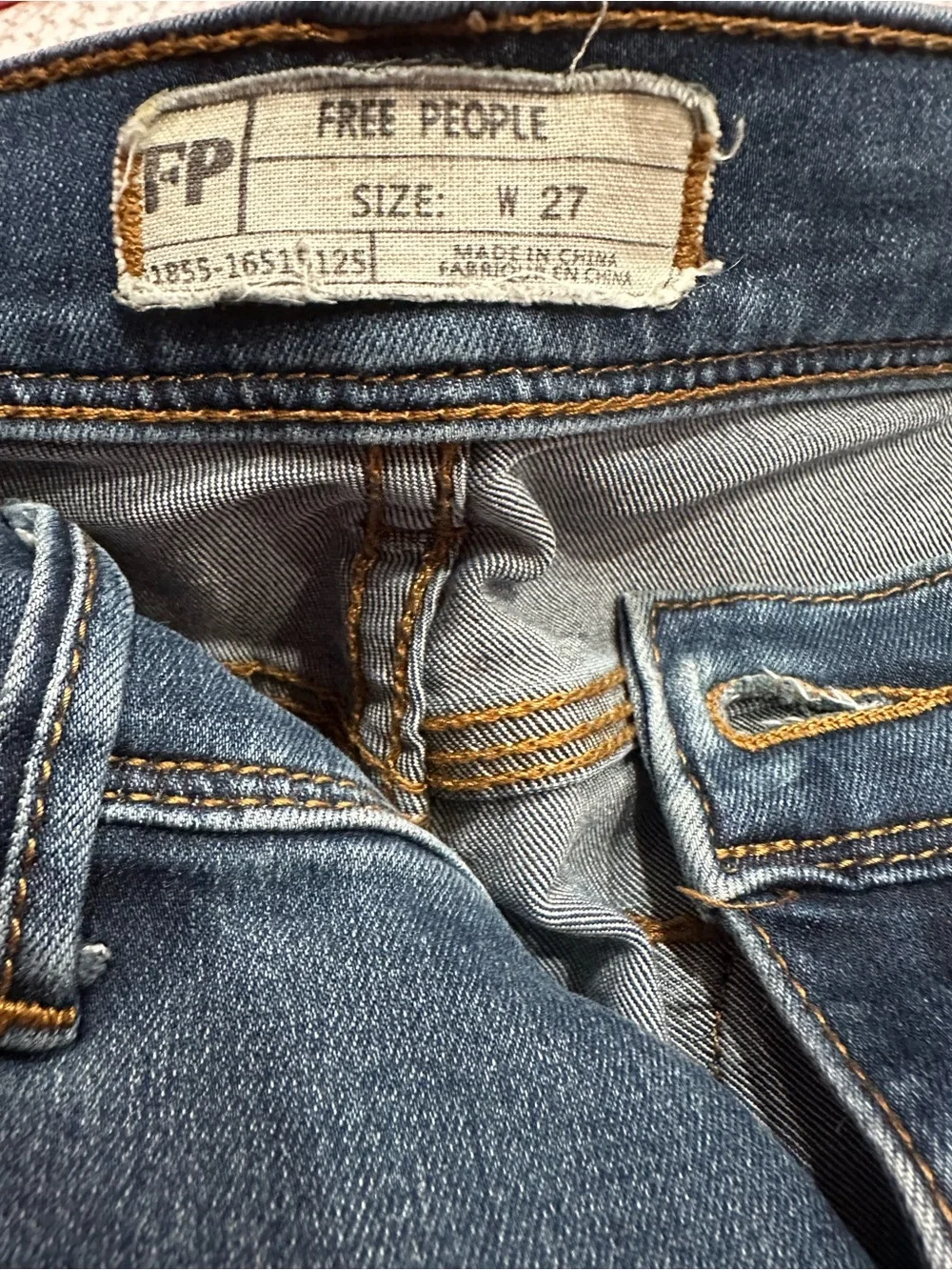 Free People blue denim jeans size W 27 #freepeople #denim